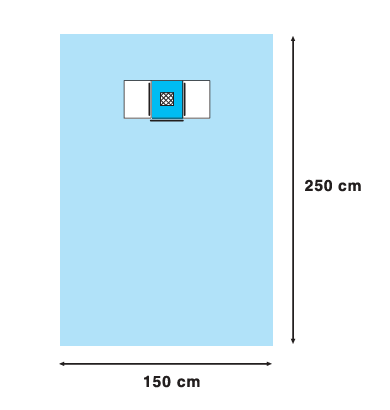 Coverline Простирадло офтальмологічне 150 х 250см з плівкою